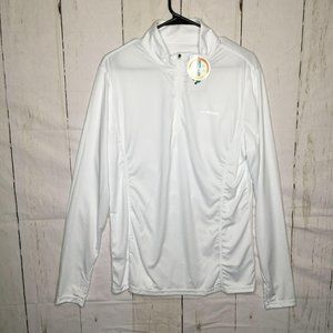 Hiskywin Mens Pullover Quarter Zip Up White XL NWT
